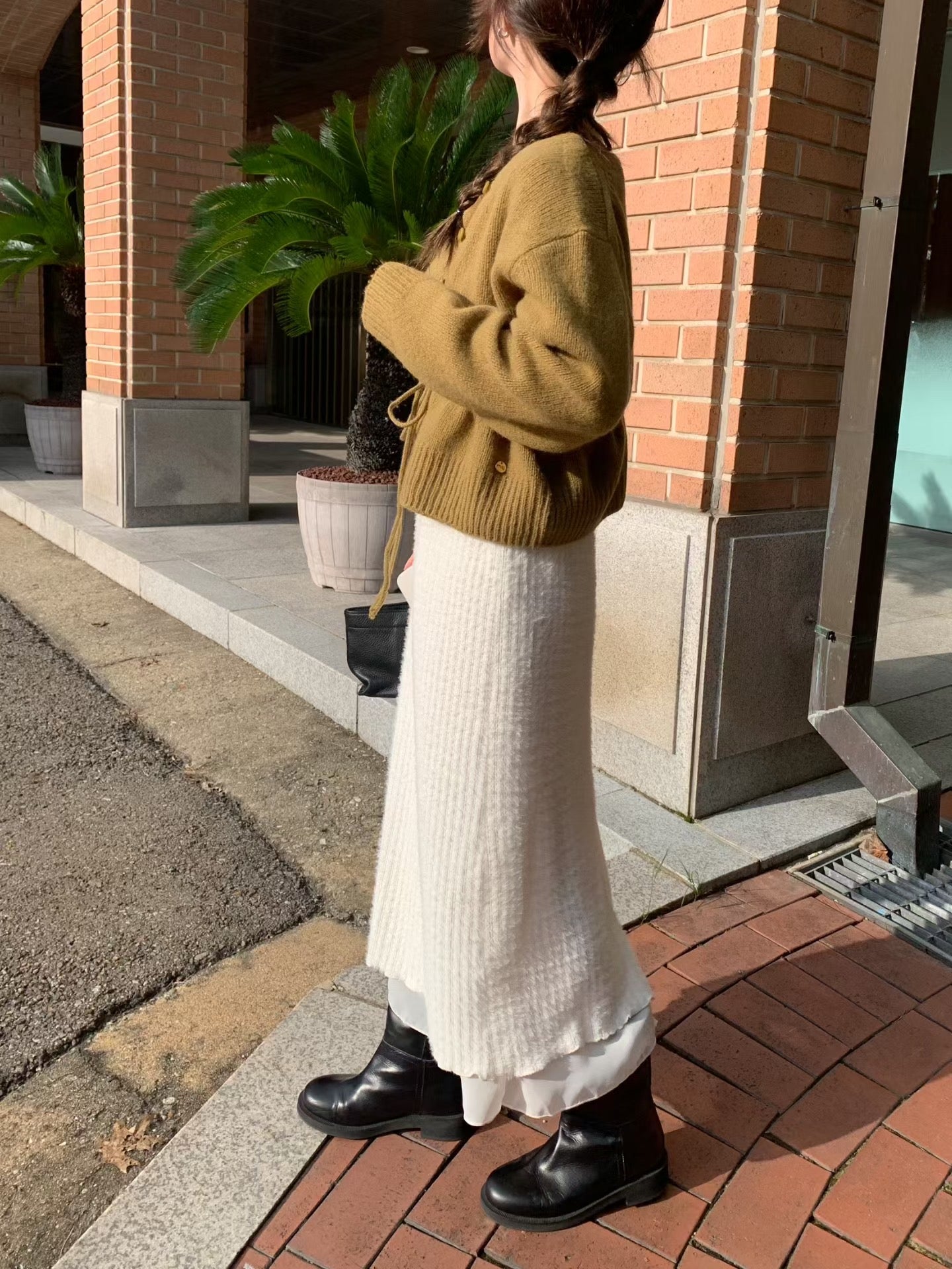 100%羊毛🦙溫柔綁帶抽繩針織外套