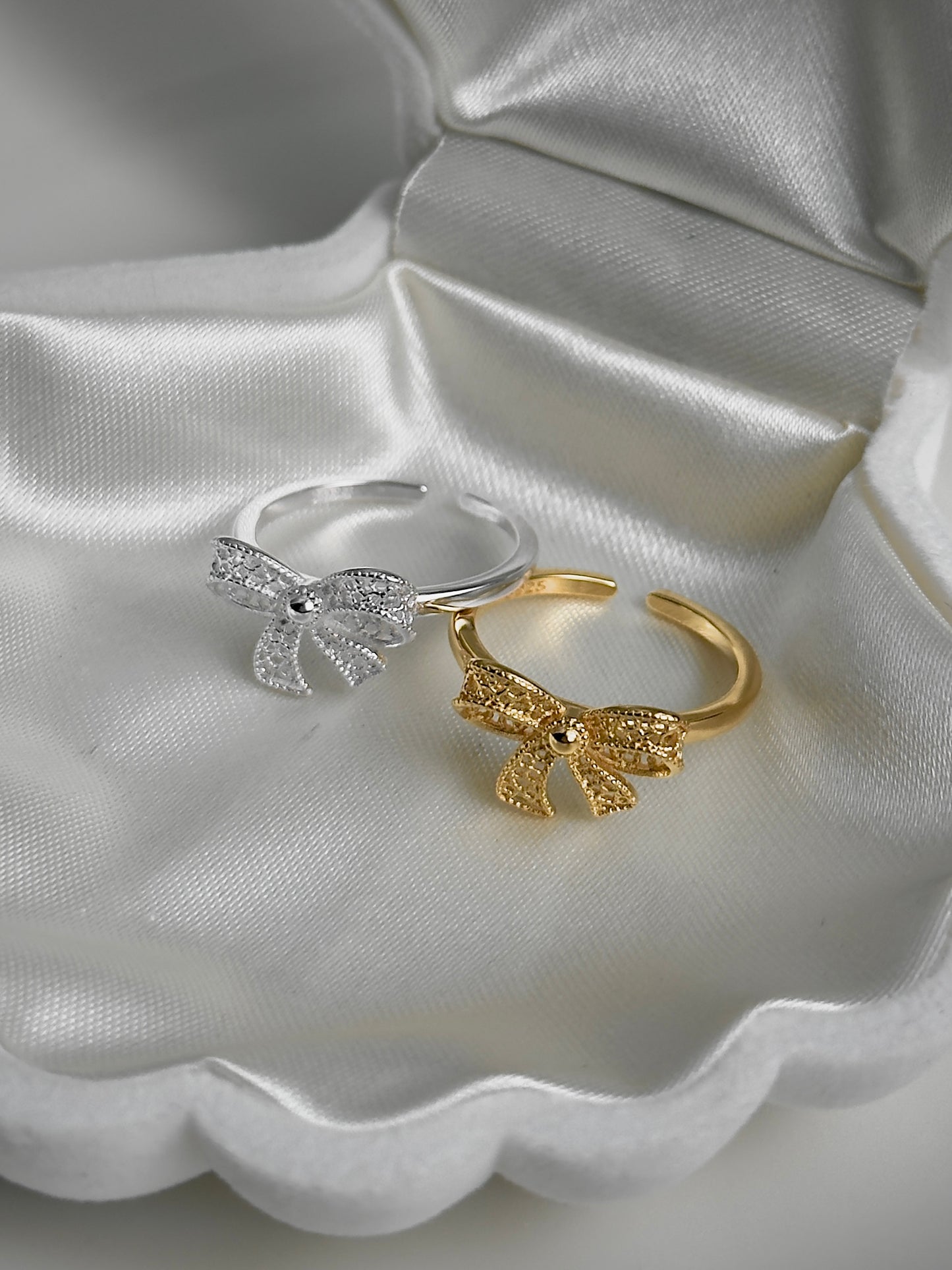 立體鏤空蝴蝶結戒指