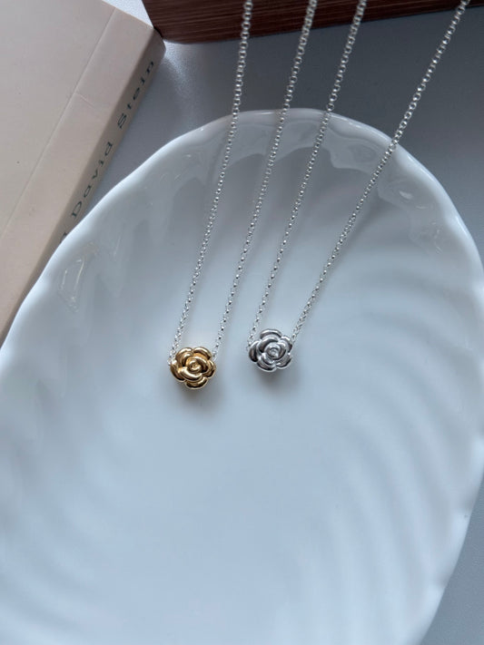 立體玫瑰調節項鍊Rose Bloom Necklace