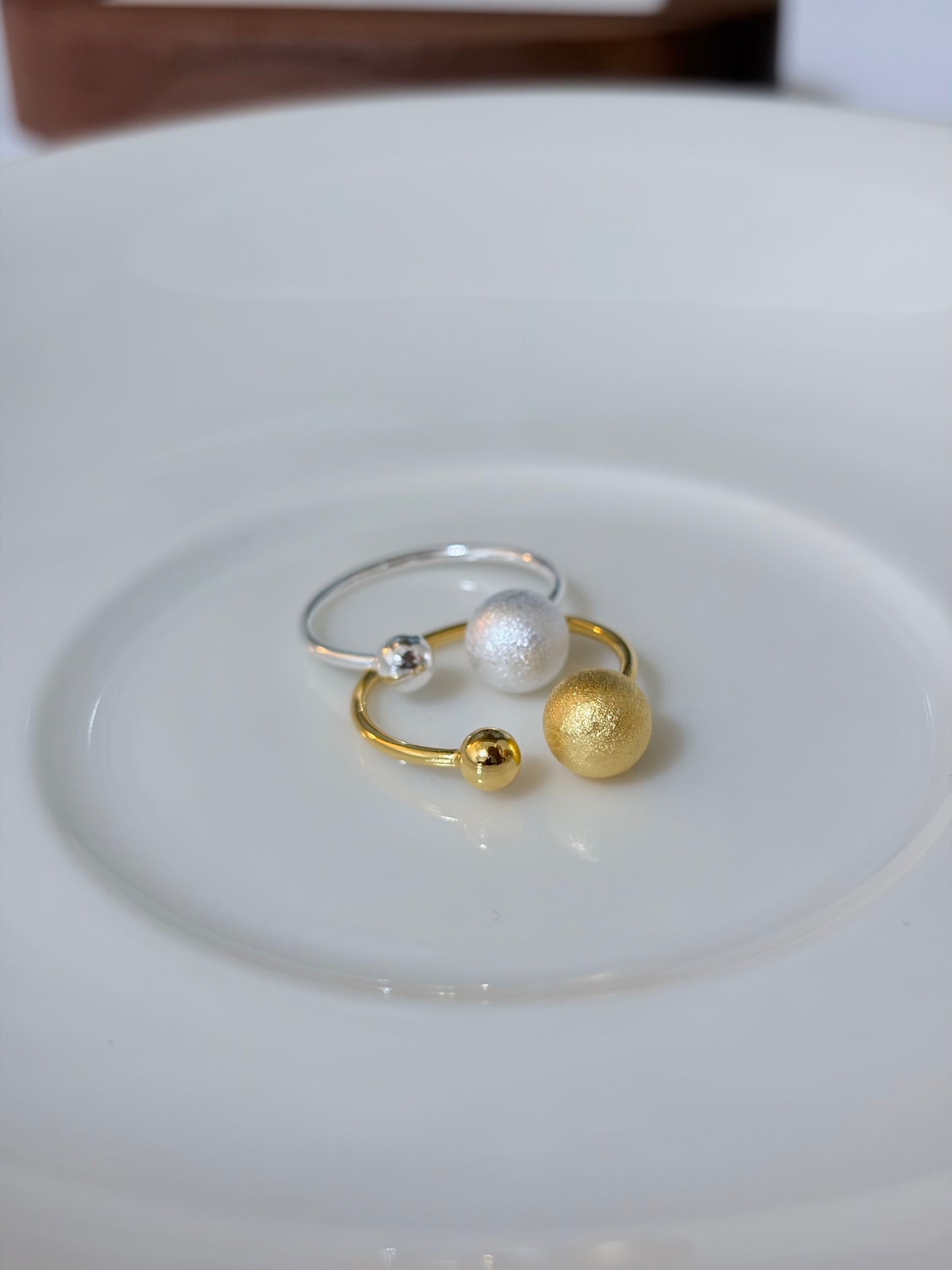 雙球霧光戒指Misty Duo Ring