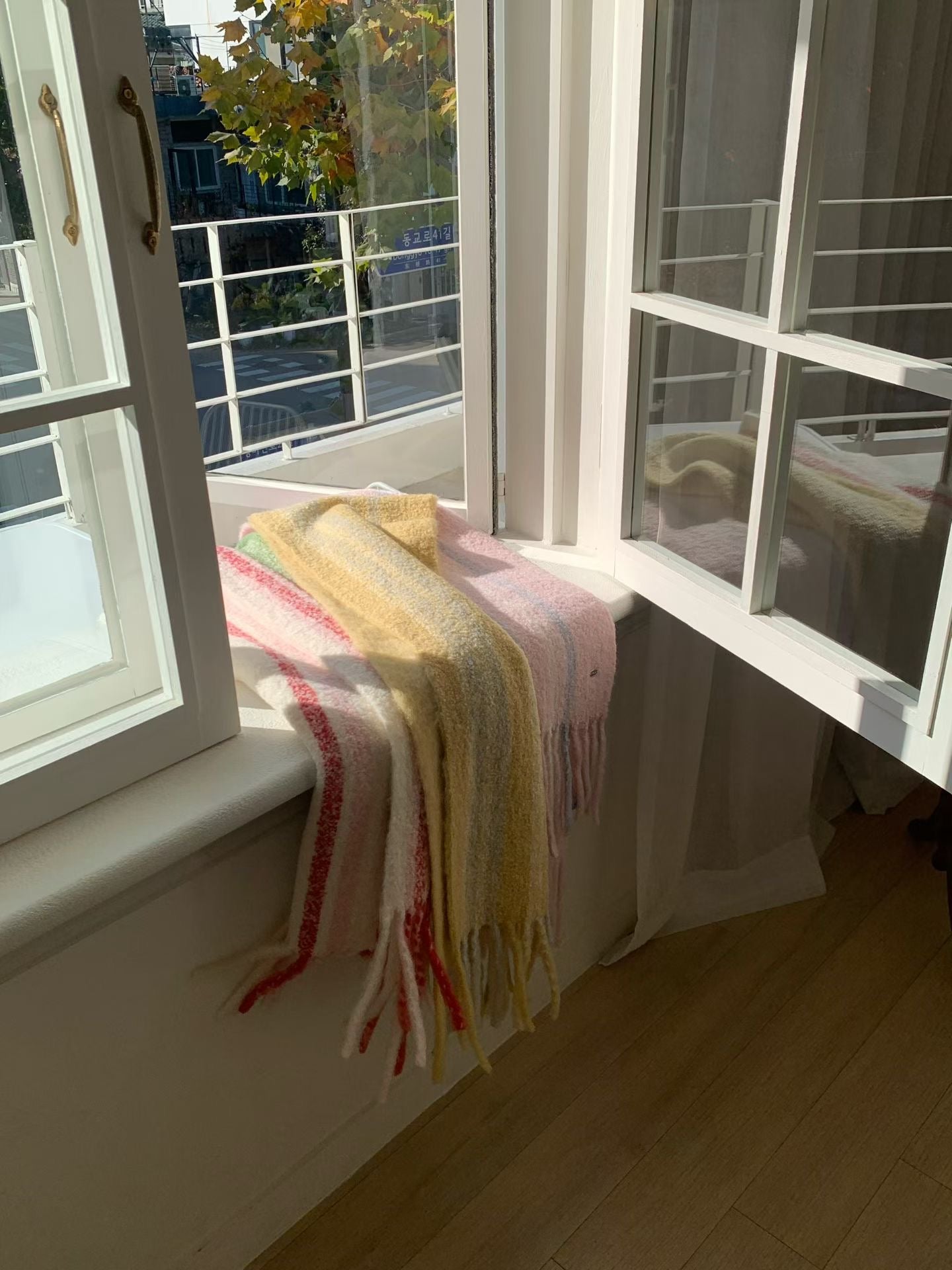 超級可愛柔軟的混色雙面羊毛圍巾🧣