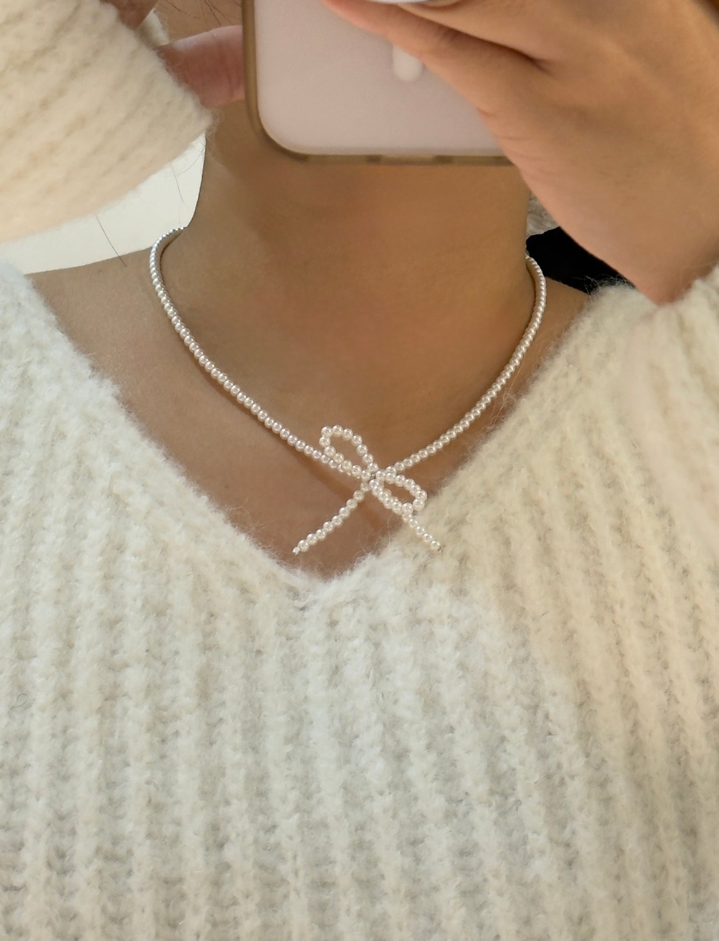 推薦款🎄💖蝴蝶結珍珠項鏈