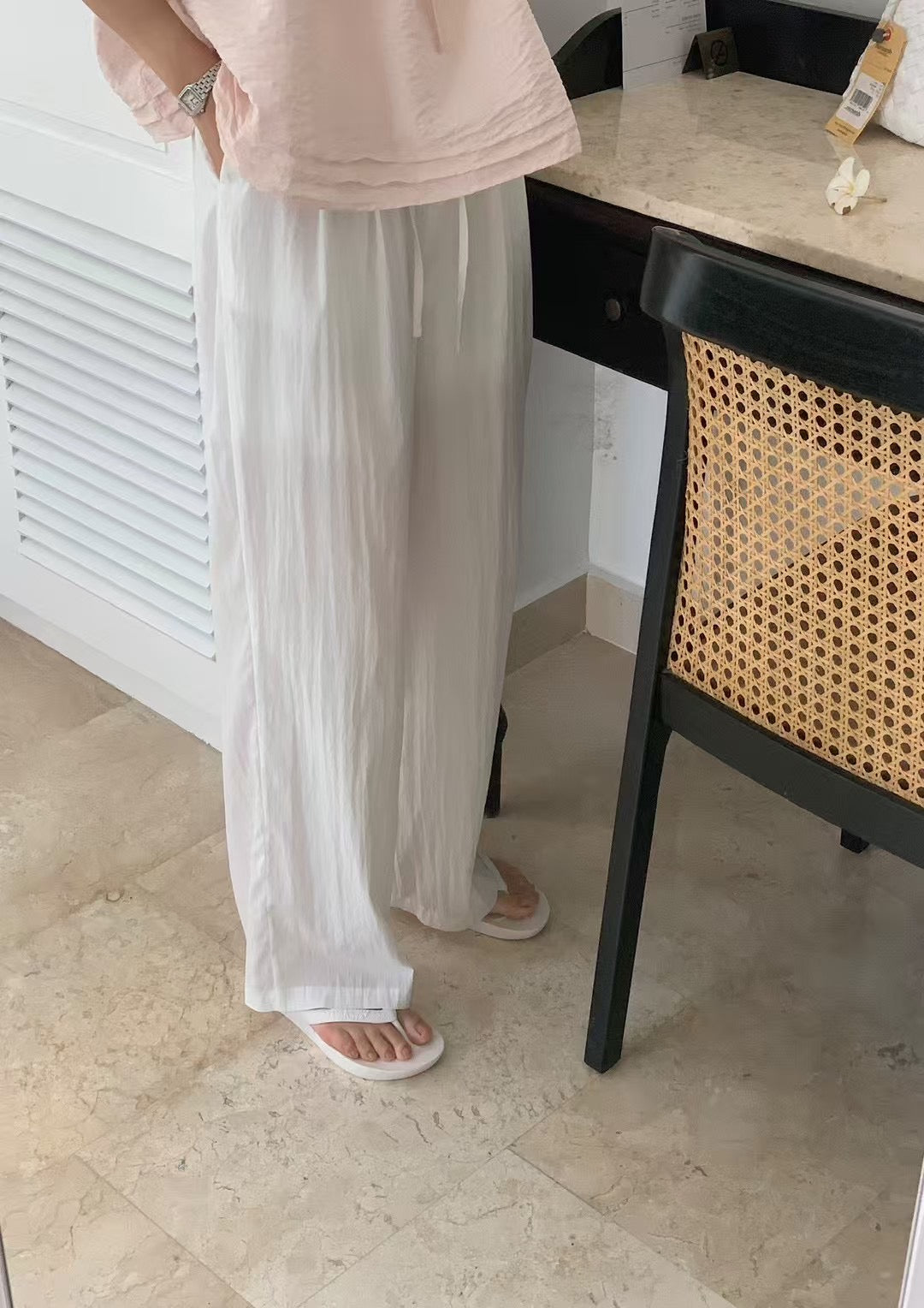 J06夏日必備☀️法式天絲涼感舒服褲