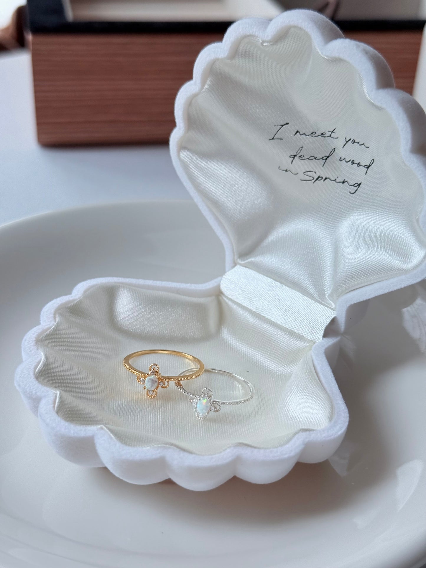 簡約復古歐泊石戒指