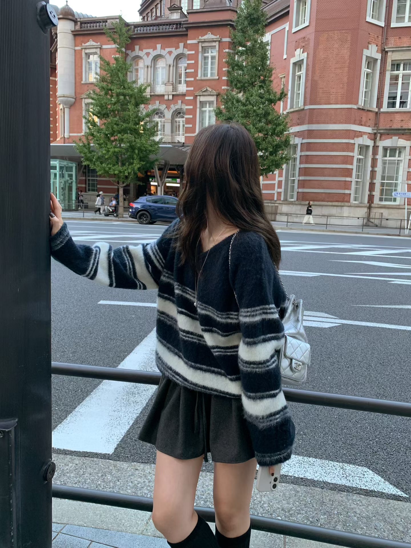 羊駝毛混紡針織上衣