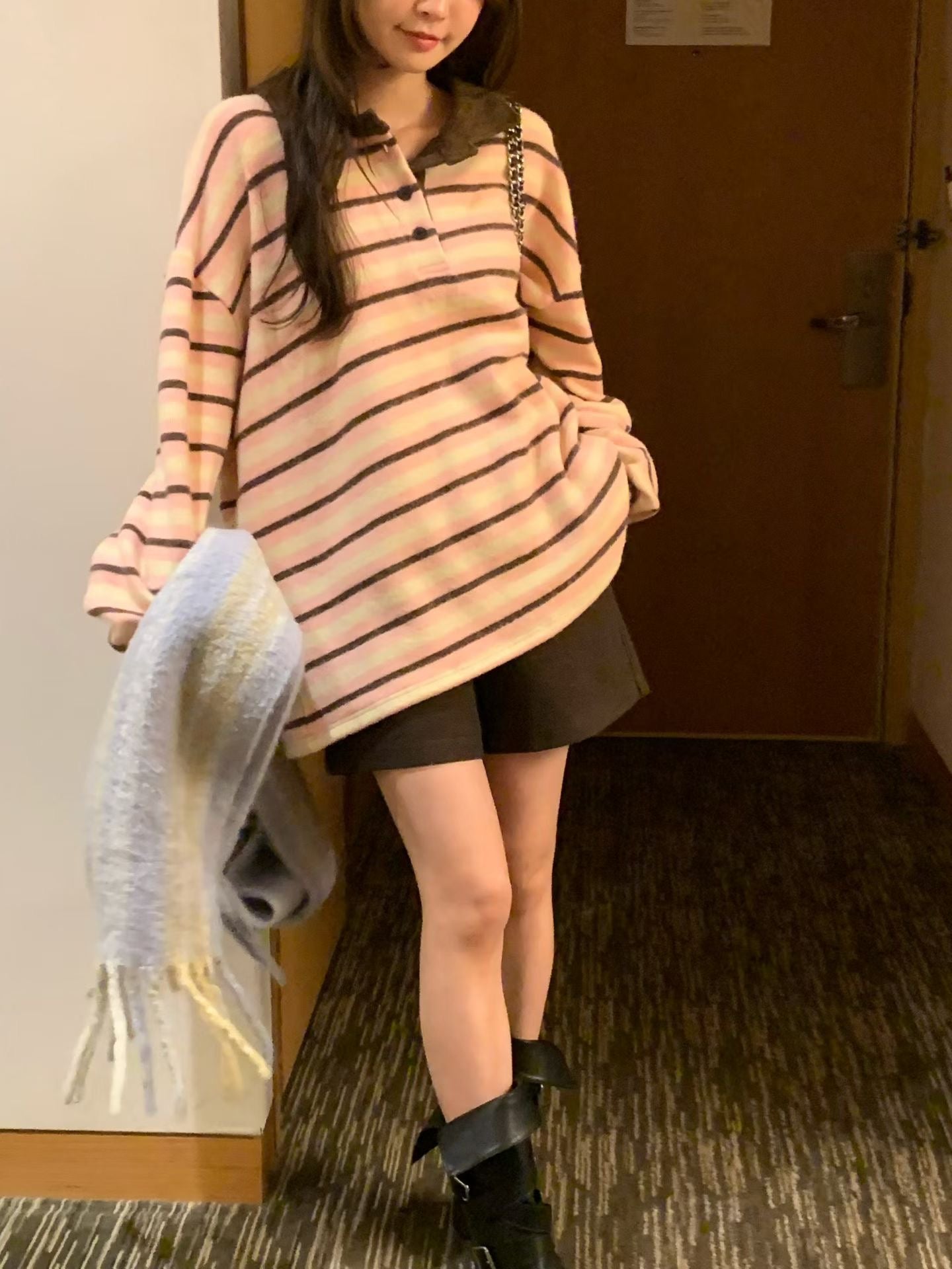 超級可愛柔軟的混色雙面羊毛圍巾🧣