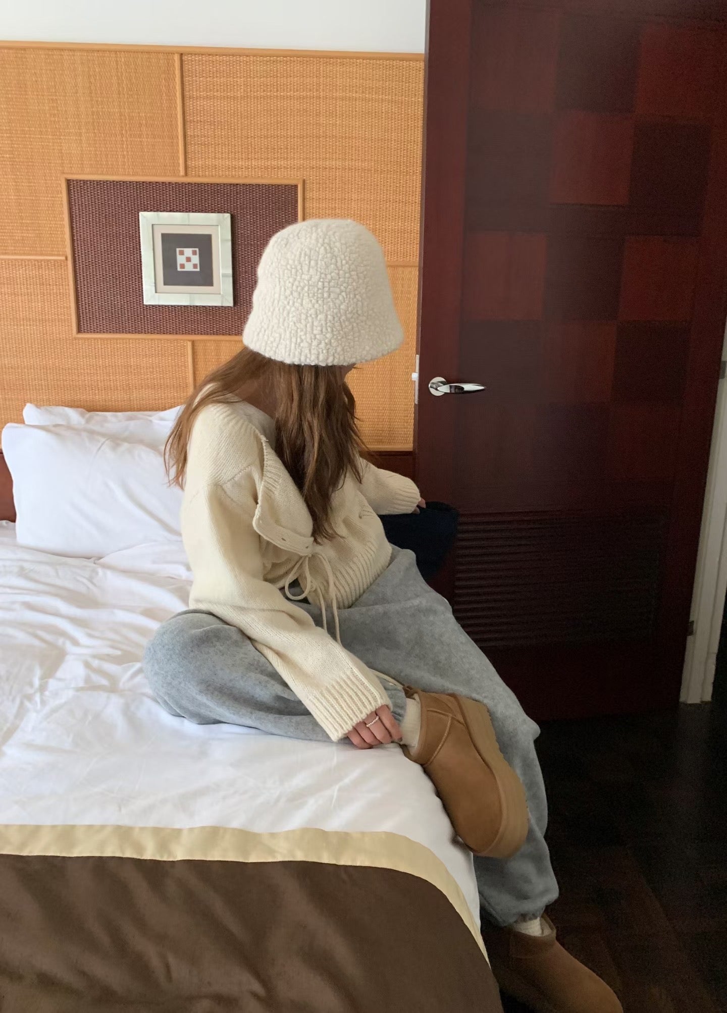 100%羊毛🦙溫柔綁帶抽繩針織外套