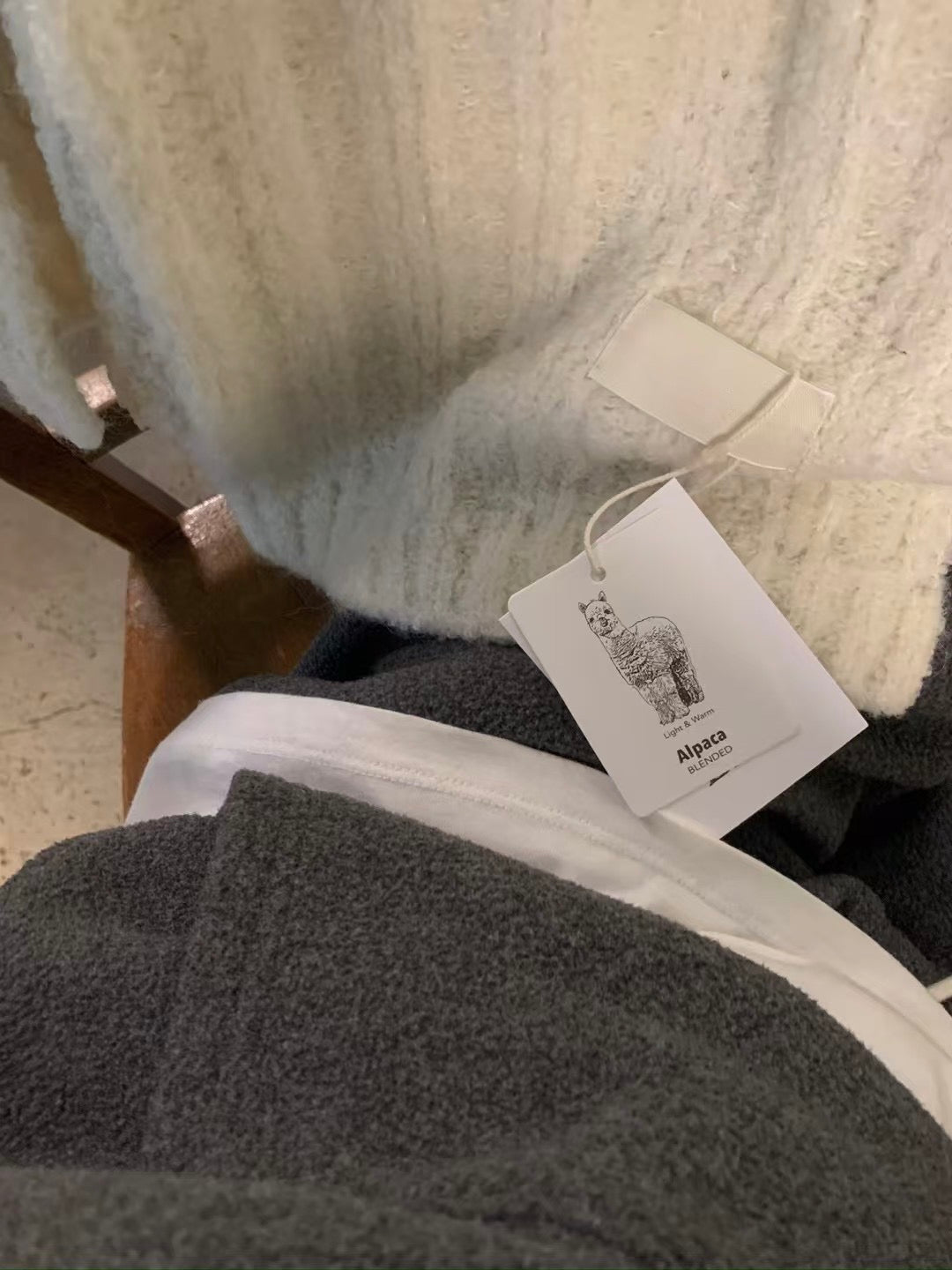 韓國設計師款🇰🇷羊駝毛羊毛混織圍巾