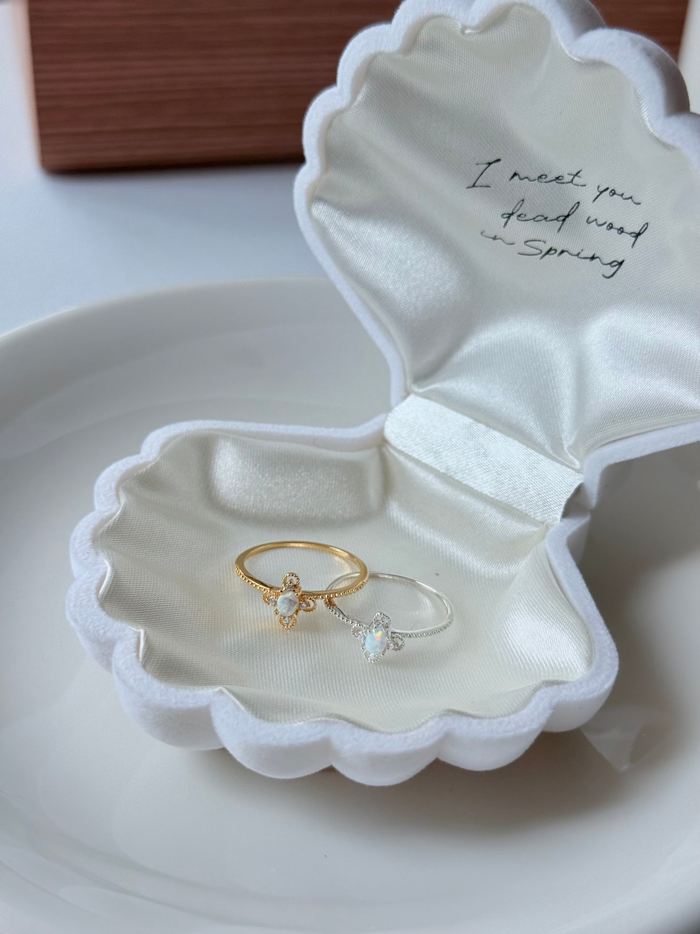 簡約復古歐泊石戒指