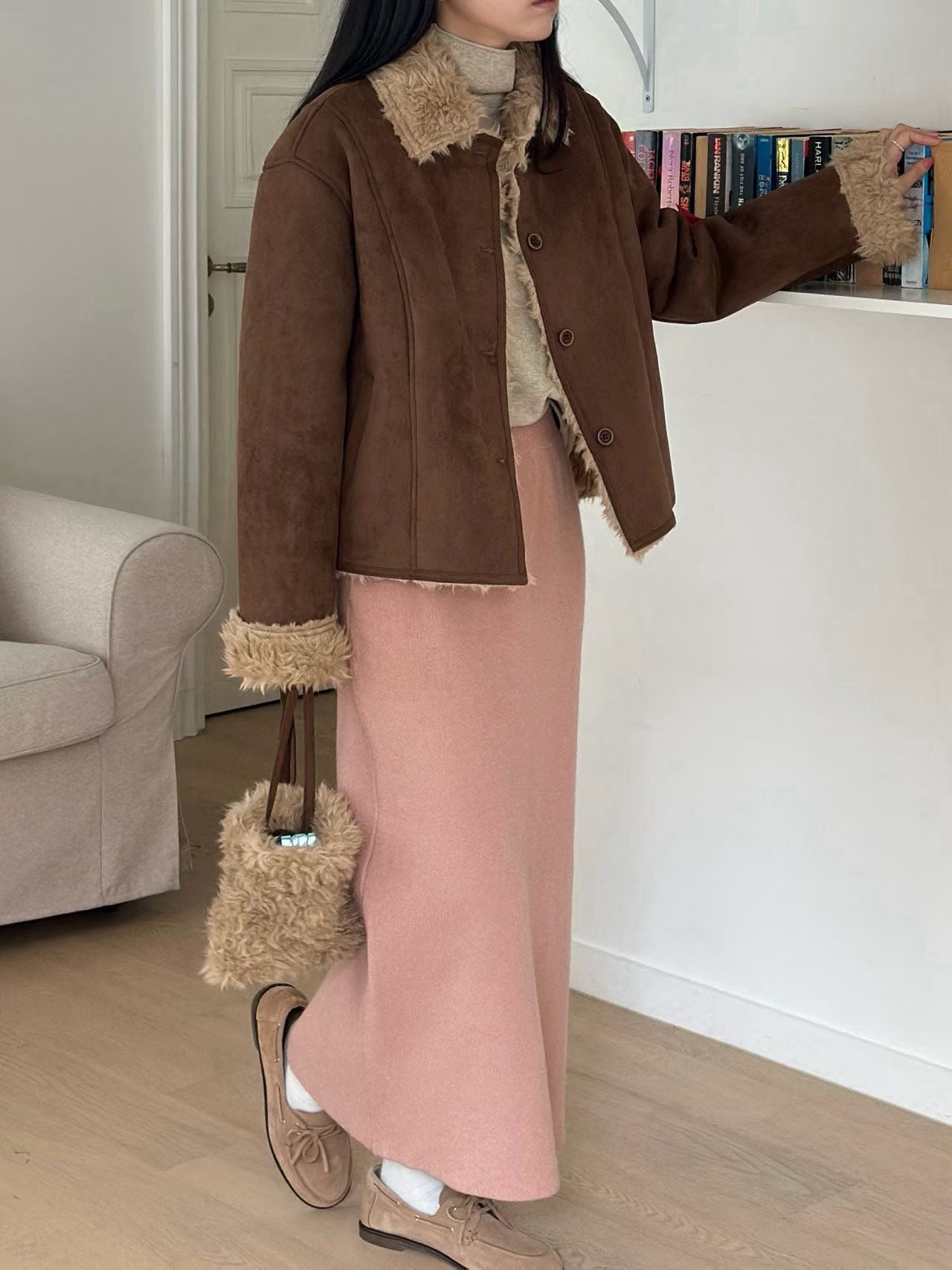 厚榜羊毛針織裙