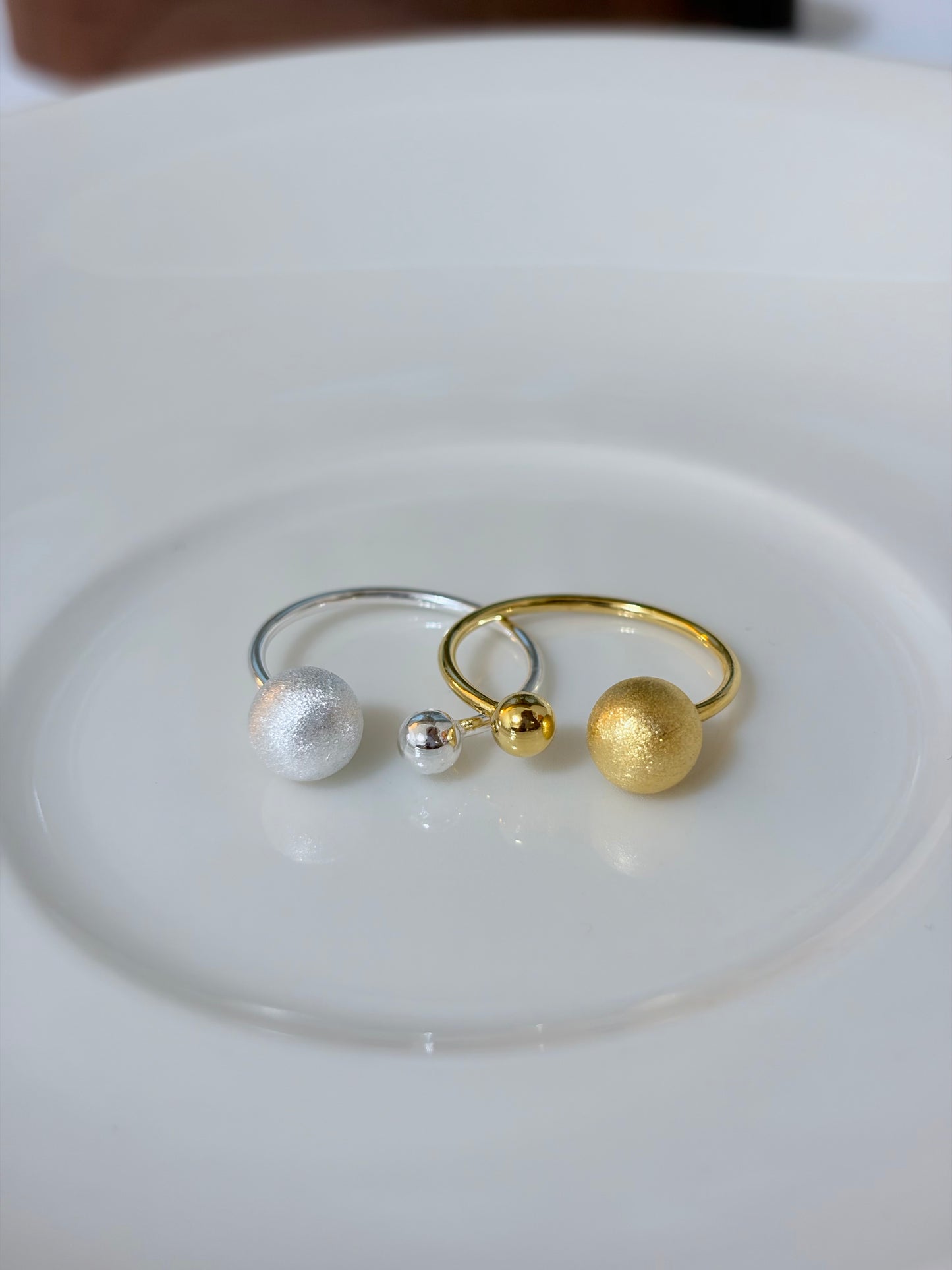 雙球霧光戒指Misty Duo Ring