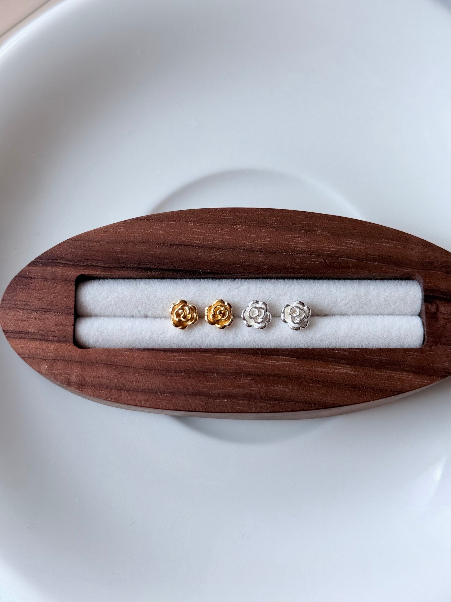 💛奶霧玫瑰耳環Rose Bloom Earrings